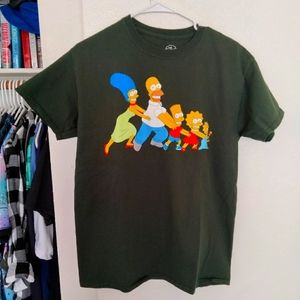 The Simpsons Green Graphic Tee Men's Medium
